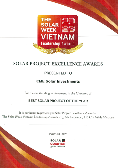 2023 - Best Solar Project Of The Year