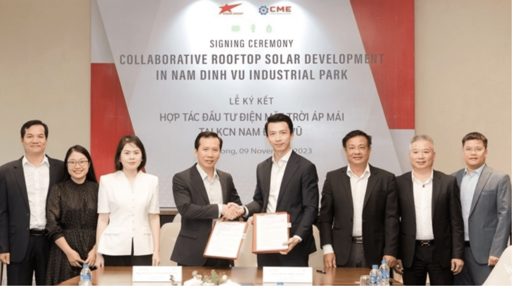 THE AGREEMENT SIGNED TO DEPLOY 700MWP ROOFTOP SOLAR POWER SYSTEM AT NAM DINH VU INDUSTRIAL PARK