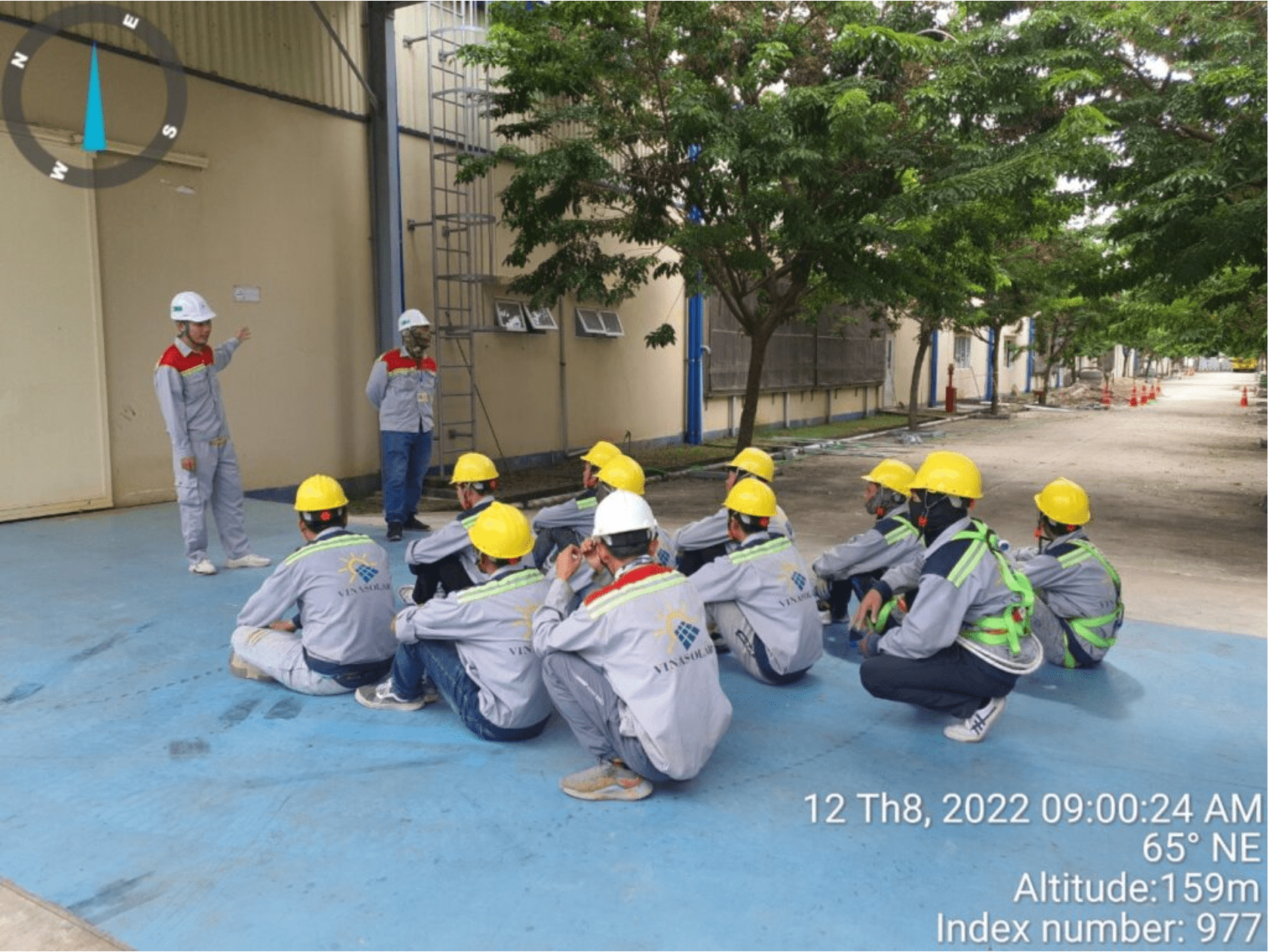 Training for Constructors at Solar Project Site