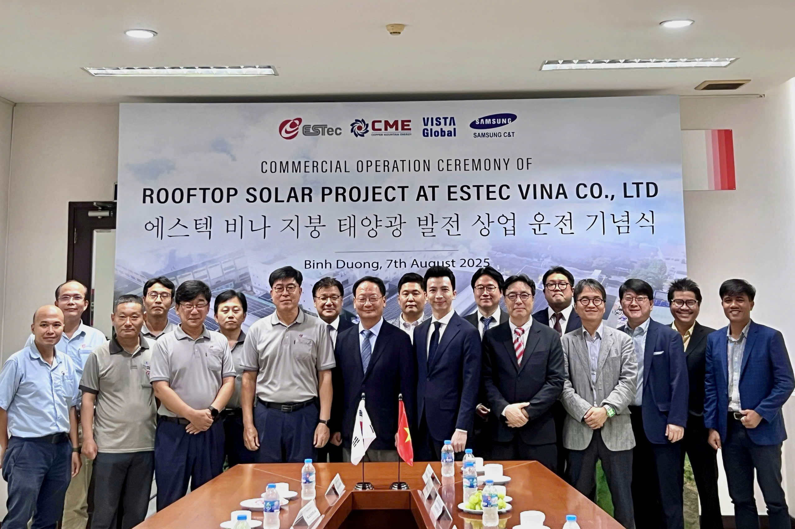 Commercial Operation Ceremony of Rooftop Solar Project at ESTec Vina Co. Ltd
