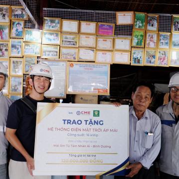 CME Solar and partners hand over the rooftop solar project to Tu Tam Nhan Ai Social Protection Center in Binh Duong