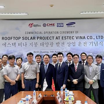 Commercial Operation Ceremony of Rooftop Solar Project at ESTec Vina Co. Ltd