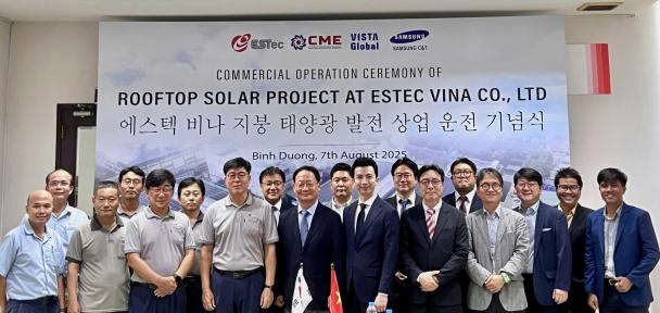 Commercial Operation Ceremony of Rooftop Solar Project at ESTec Vina Co. Ltd