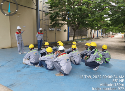 Training for Constructors at Solar Project Site